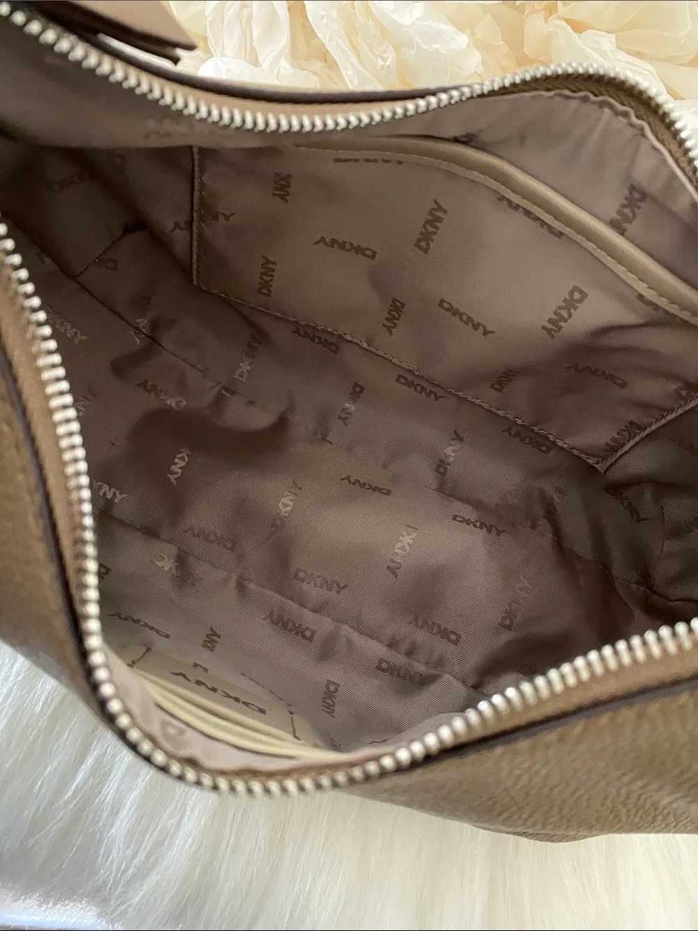 DKNY Thyme Medium Hobo Bag in Taupe